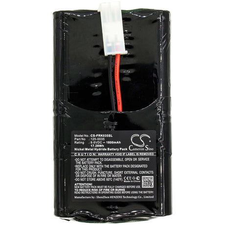 9.6V, Ni-MH, 1800mAh, Equipment battery fits Franklin, 125-0035, Grid C051 Celltron, 17.28Wh Equipment, Survey, Test Cameron Sino Technology Limited