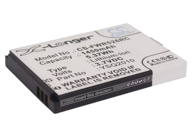3.7V, Li-ion, 1450mAh, Hotspot battery fits Franklin Wireless, Generic, Ysq2010, R526, R526a, 5.37Wh Hotspot Cameron Sino Technology Limited