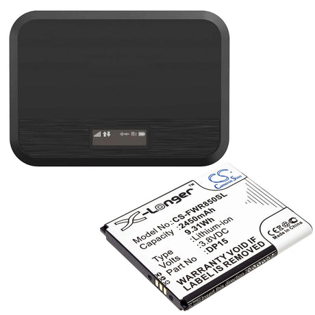 3.8V, Li-ion, 2450mAh, Hotspot battery fits T-mobile, Franklin Wireless, Dp15, R717, R850, 9.31Wh Hotspot Cameron Sino Technology Limited