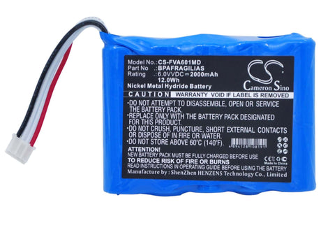 6.0V, Ni-MH, 2000mAh, Medical battery fits Fresenius, 99178130, Agilia, Injectomat Agilia, 12.00Wh Medical Cameron Sino Technology Limited (Medical)