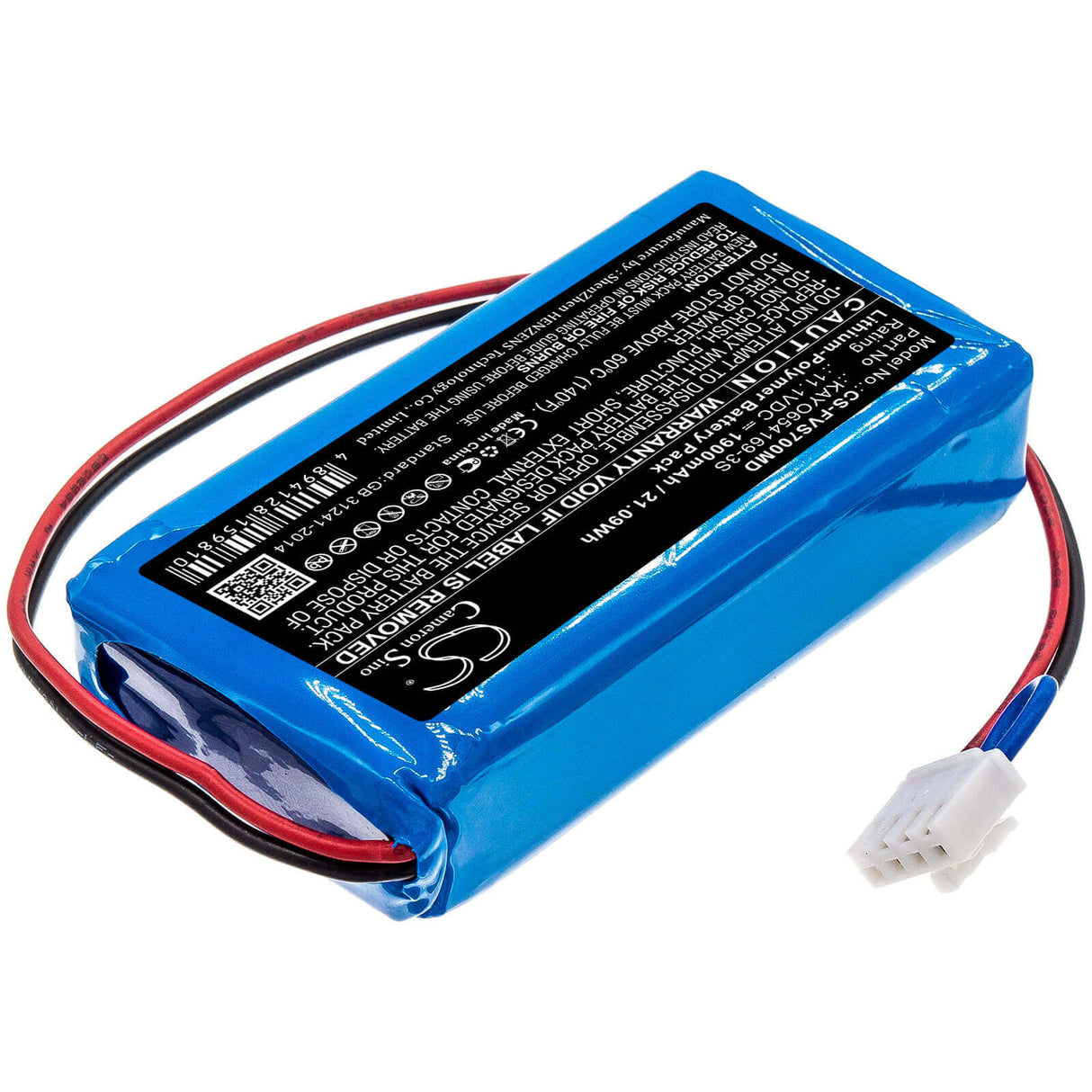 11.1V, Li-Polymer, 1900mAh, Medical battery fits Fresenius, Kayo654169-3s, Sp7, Sp7 Syringe Pumps, 21.09Wh Medical Cameron Sino Technology Limited (Medical)