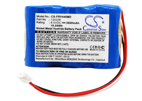 6.0V, Ni-MH, 3000mAh, Medical battery fits Fresenius, 120238, Infusion Pump Mcm440 Ot, Infusion Pump Mcm440 Pt, 18.00Wh Medical Cameron Sino Technology Limited (Medical)