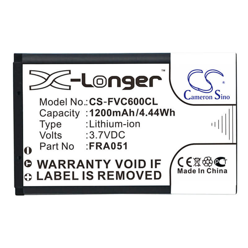 3.7V, Li-ion, 1200mAh, Cordless Phone battery fits Fritz!fon, 312bat026, C6, C6 Dect, 4.44Wh Cordless Phone Cameron Sino Technology Limited (Cordless Phone)