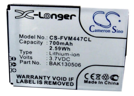 3.7V, Li-ion, 700mAh, Cordless Phone battery fits Fritz!fon, 312bat006, Avm 2000, Avm 2446, 2.59Wh Cordless Phone Cameron Sino Technology Limited (Cordless Phone)