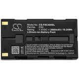 7.4V, Li-ion, 2600mAh, Equipment battery fits Fuji, Fsc, FSC, Fsc3, 19.24Wh Equipment, Survey, Test Cameron Sino Technology Limited