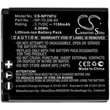 Camera Battery For Fujifilm Finepix F20, Finepix F40fd, 3.7v, 1150mah - 4.26wh Camera Cameron Sino Technology Limited (Camera)