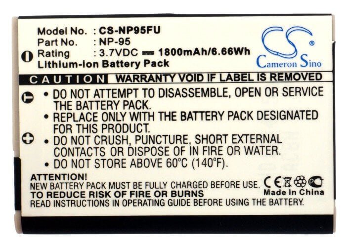 Camera Battery For Fujifilm Finepix F30, Finepix F31fd 3.7v, 1800mah - 6.66wh Camera Cameron Sino Technology Limited (Camera)