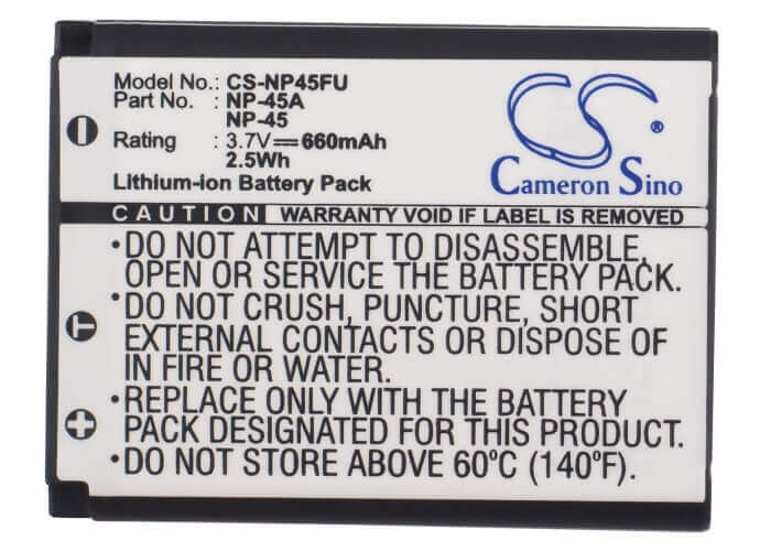 Replacement Battery for Fujifilm, Leica, Medion, Praktica & More, 3.7v, 660mah - 2.44wh Camera Cameron Sino Technology Limited