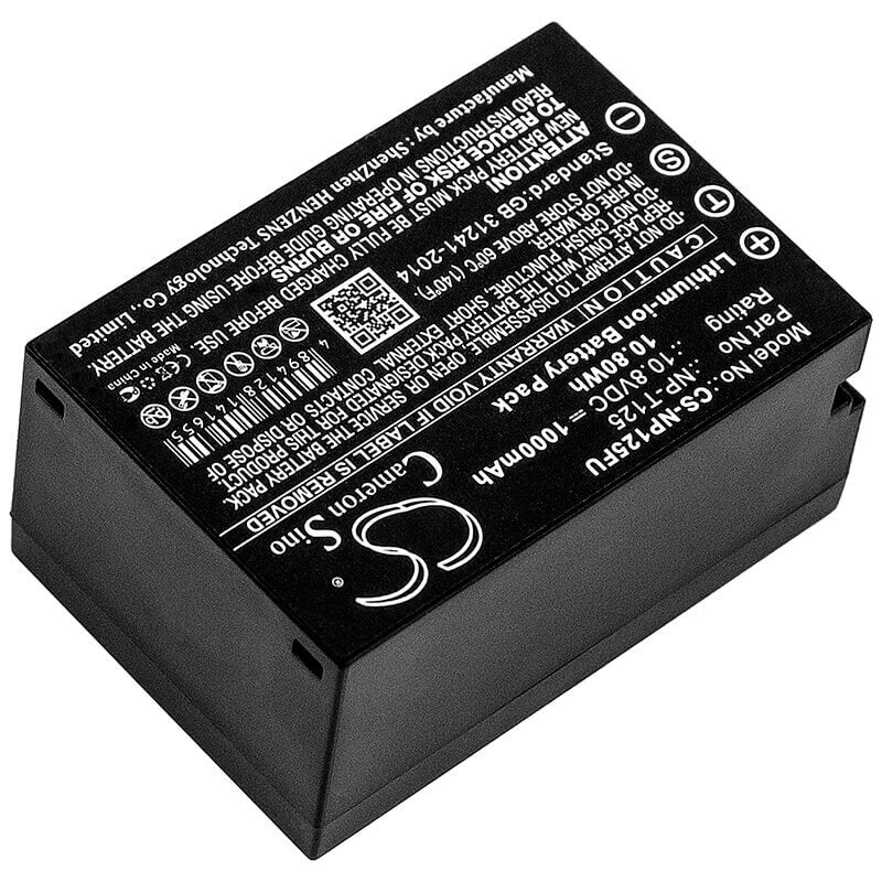 10.8V, Li-ion, 1000mAh, Camera battery fits Fujifilm, Np-t125, Gfx 50s, Medium Format Gfx, 10.8Wh Camera Cameron Sino Technology Limited (Camera)