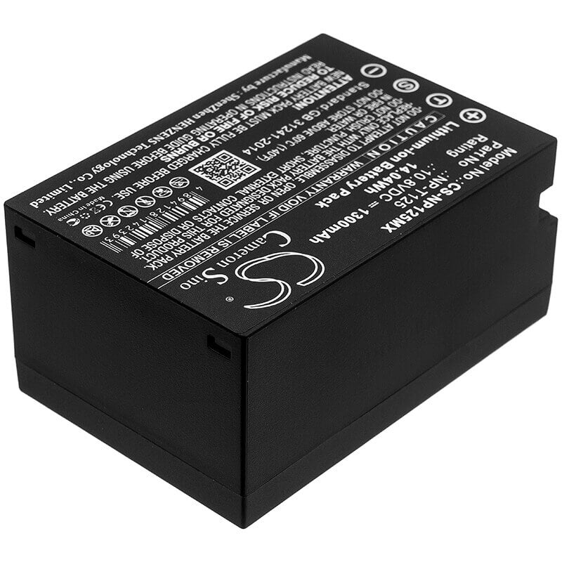 10.8V, Li-ion, 1300mAh, Camera battery fits Fujifilm, Np-t125, Gfx 50s, Medium Format Gfx, 14.04Wh Camera Cameron Sino Technology Limited (Camera)