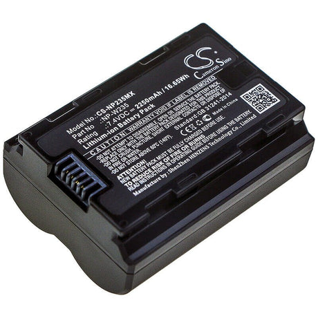 7.4V, Li-ion, 2250mAh, Camera battery fits Fujifilm, Np-w235, Gfx100s, Gfx50s Ii, 16.65Wh Camera Cameron Sino Technology Limited (Camera)