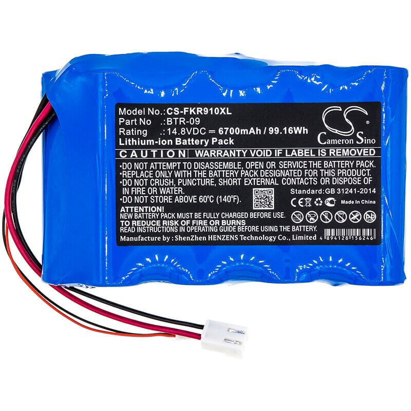 14.8V, Li-ion, 6700mAh, Equipment battery fits Fujikura, Btr-09, FSM-601S, Fsm-602s, 99.16Wh Equipment, Survey, Test Cameron Sino Technology Limited