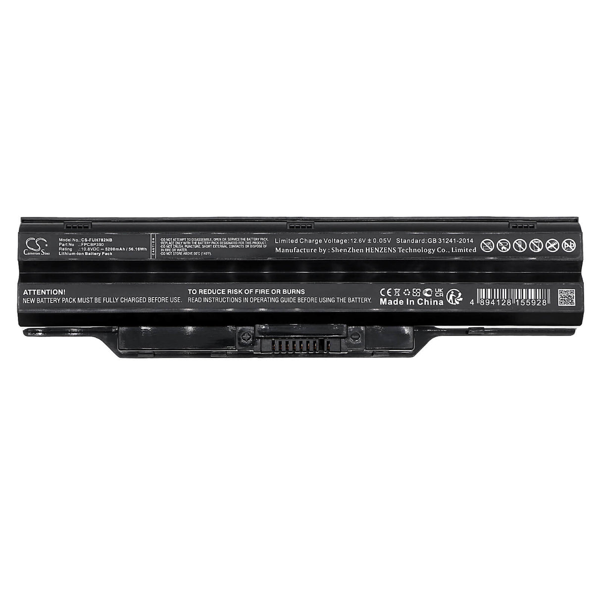 Notebook Battery For Fujitsu, Lifebook Sh782 10.8v, 5200mah - 56.16wh Notebook, Laptop Cameron Sino Technology Limited