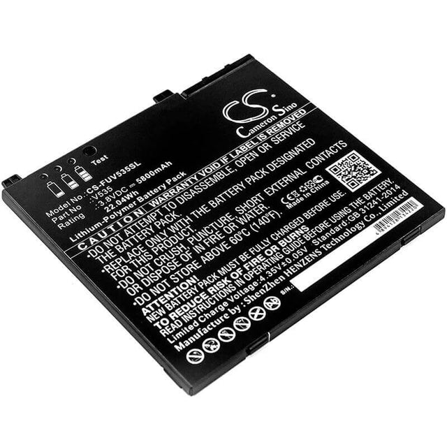 Battery For Fujit'su, Lifebook Stylistic V535 3.8v, 5800mah - 22.04wh Tablet Cameron Sino Technology Limited (Suspended)   