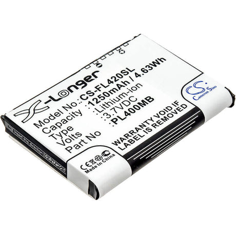 3.7V, Li-ion, 1250mAh, PDA battery fits Fujitsu, Pharos, 10600405394, Loox 400, Loox 410, 4.63Wh PDA, Pocket PC Cameron Sino Technology Limited