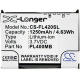 3.7V, Li-ion, 1250mAh, PDA battery fits Fujitsu, Pharos, 10600405394, Loox 400, Loox 410, 4.63Wh PDA, Pocket PC Cameron Sino Technology Limited
