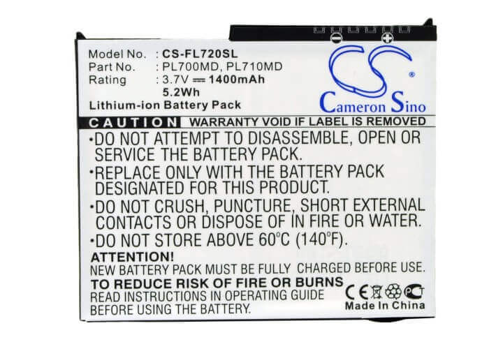 3.7V, Li-ion, 1400mAh, PDA battery fits Fujitsu, 35h00047-00, Loox 700, Loox 710, 5.18Wh PDA, Pocket PC Cameron Sino Technology Limited (Suspended)