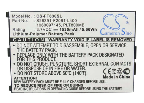 3.7V, Li-Polymer, 1530mAh, SmartPhone battery fits Fujitsu, 1060097145, Loox T800, Loox T810, 5.66Wh Mobile, SmartPhone Cameron Sino Technology Limited (Smartphone)