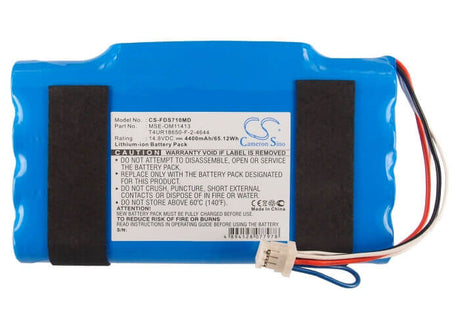 14.8V, Li-ion, 4400mAh, Medical battery fits Fukuda, Mse-om11413, Denshi Ds 7100 Dynascope Bedsi, Denshi Ds7100, 65.12Wh Medical Cameron Sino Technology Limited (Medical)
