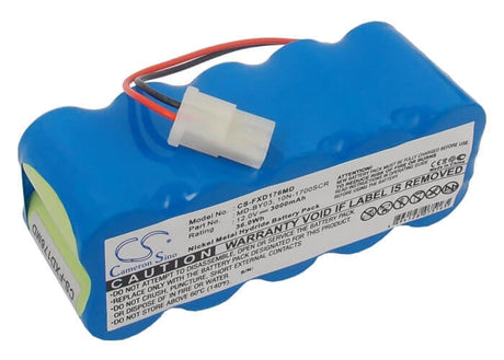 12.0V, Ni-MH, 3000mAh, Medical battery fits Fukuda, 10kr-2300fo, Fc-1760, 36.00Wh Medical Cameron Sino Technology Limited (Medical)