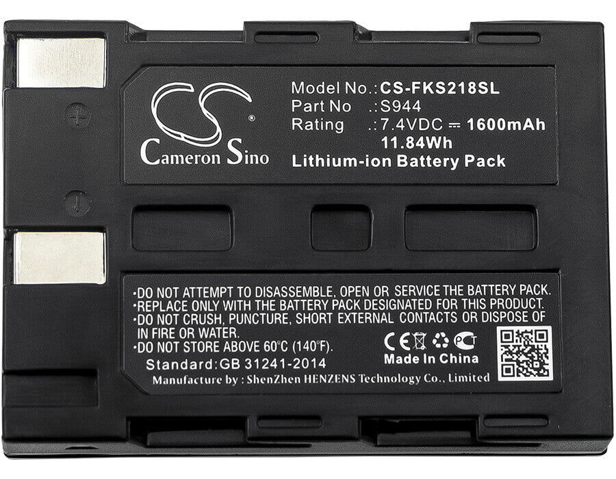 7.4V, Li-ion, 1600mAh, Equipment battery fits Sumitomo, Furukawa, Bu-6, S218, S218r, 11.84Wh Equipment, Survey, Test Cameron Sino Technology Limited