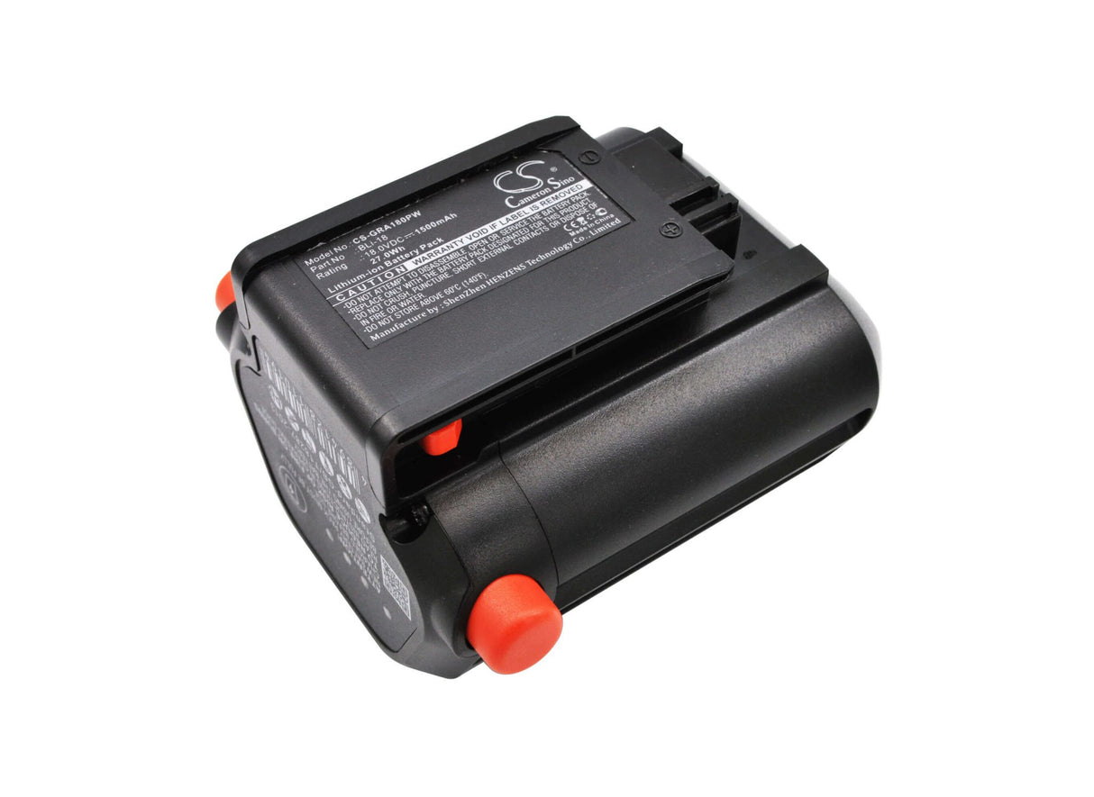 18.0V, Li-ion, 1500mAh, Gardening Tools battery fits Gardena, 09839-20, 881, 8866, 27.00Wh Gardening Tools Cameron Sino Technology Limited (Power Tools)