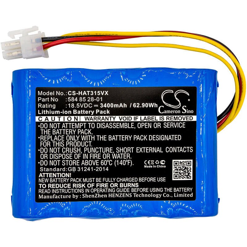 18.5V, Li-ion, 3400mAh, Lawn Mowers battery fits Gardena, Husqvarna, 584 82 28-01, Mahroboter Sileno, Mahroboter Sileno+, 62.90Wh Lawn Mowers Cameron Sino Technology Limited