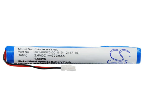 2.4V, Ni-MH, 700mAh, GPS battery fits Garmin, 010-12117-10, 010-01248-00, Gwind Wireless, 1.68Wh GPS, Navigator Cameron Sino Technology Limited