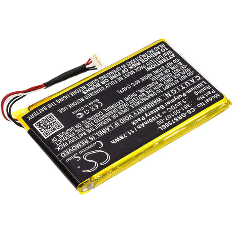 3.8V, Li-Polymer, 3100mAh, GPS battery fits Garmin, 361-00107-00, 010-01735-10, Explorer+, 11.78Wh GPS, Navigator Cameron Sino Technology Limited