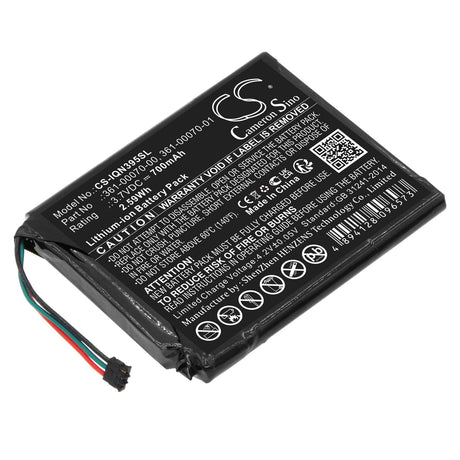 3.7V, Li-ion, 700mAh, GPS battery fits Garmin, 361-00070-00, 3597lmt, Nuvi 3597, 2.59Wh GPS, Navigator Cameron Sino Technology Limited