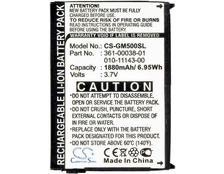 3.7V, Li-ion, 1880mAh, GPS battery fits Garmin, 010-11143-00, Aera 500, Aera 510, 6.96Wh GPS, Navigator Cameron Sino Technology Limited