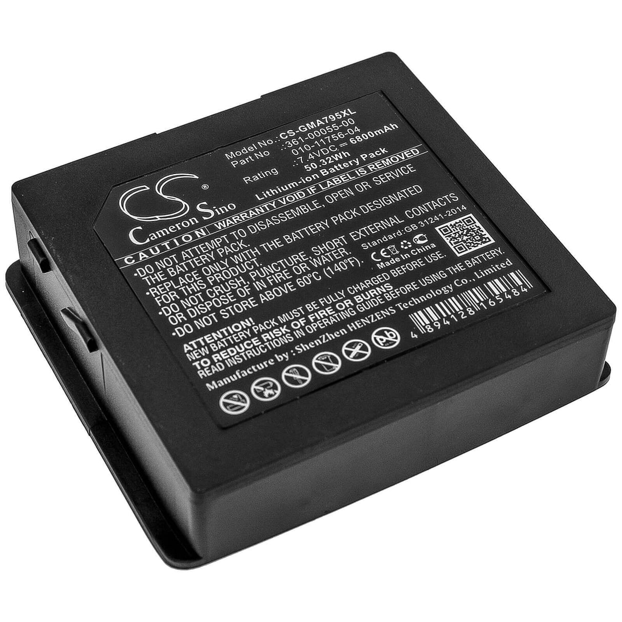 7.4V, Li-ion, 6800mAh, GPS battery fits Garmin, 010-11756-04, Aera 795, Aera 796, 50.32Wh GPS, Navigator Cameron Sino Technology Limited
