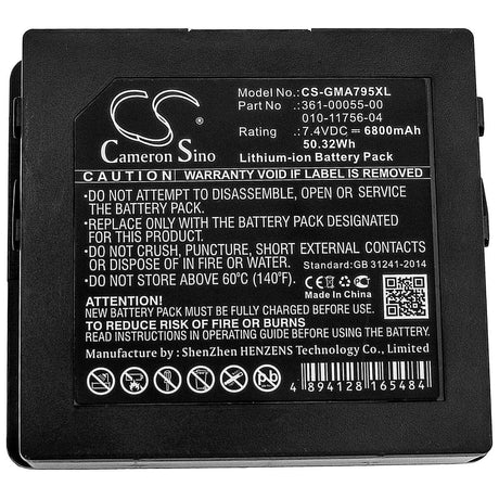 7.4V, Li-ion, 6800mAh, GPS battery fits Garmin, 010-11756-04, Aera 795, Aera 796, 50.32Wh GPS, Navigator Cameron Sino Technology Limited