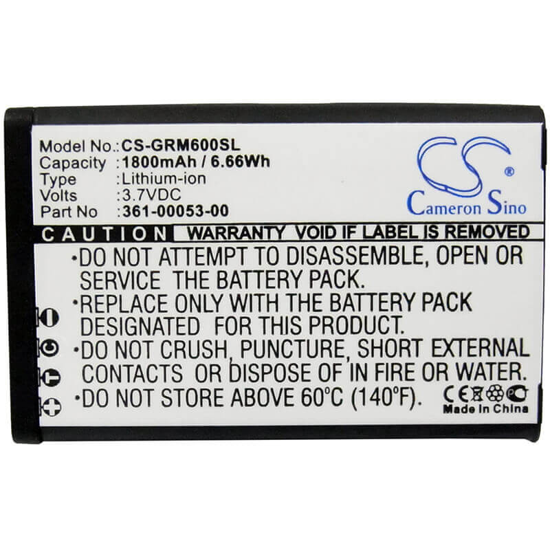 3.7V, Li-ion, 1800mAh, GPS battery fits Garmin, 010-11599-00, Alpha 200, Alpha 200i, 6.66Wh GPS, Navigator Cameron Sino Technology Limited