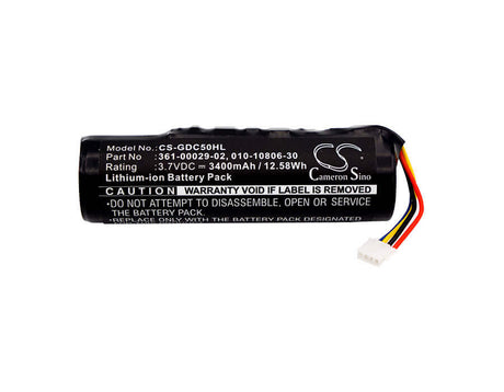3.7V, Li-ion, 3400mAh, Dog Collar battery fits Garmin, 010-10806-30, Alpha, Alpha 100, 12.58Wh Dog Collar Cameron Sino Technology Limited