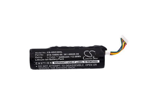 3.7V, Li-ion, 3400mAh, Dog Collar battery fits Garmin, 010-10806-00, Astro 220, Astro 320, 12.58Wh Dog Collar Cameron Sino Technology Limited