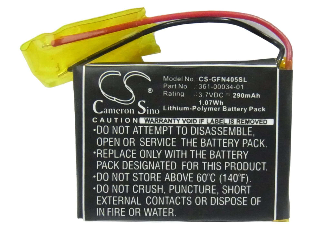 3.7V, Li-Polymer, 290mAh, GPS battery fits Garmin, 361-00034-01, Foretrex 401, Foretrex 405, 1.07Wh GPS, Navigator Cameron Sino Technology Limited