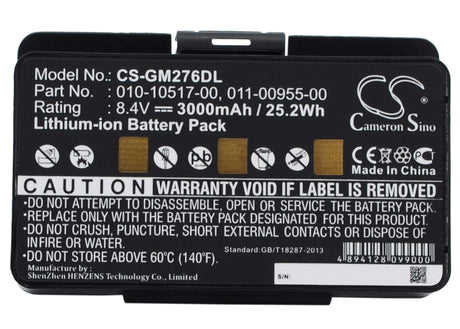 7.4V, Li-ion, 3000mAh, GPS battery fits Garmin, 010-10517-00, 010-00543-00, 100054300, 22.2Wh GPS, Navigator Cameron Sino Technology Limited