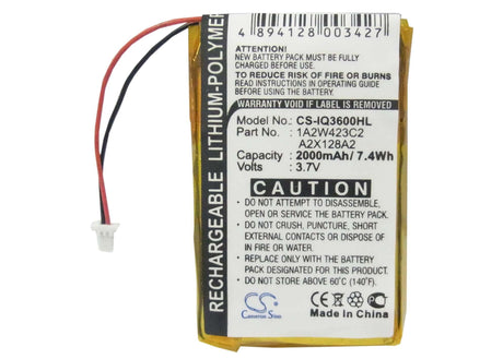 3.7V, Li-Polymer, 2000mAh, GPS battery fits Garmin, 1a2w423c2, Ique 3200, Ique 3600, 7.4Wh GPS, Navigator Cameron Sino Technology Limited
