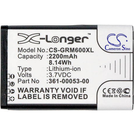 3.7V, Li-ion, 2200mAh, GPS battery fits Garmin, 010-11599-00, Alpha 200, Alpha 200i, 8.14Wh GPS, Navigator Cameron Sino Technology Limited