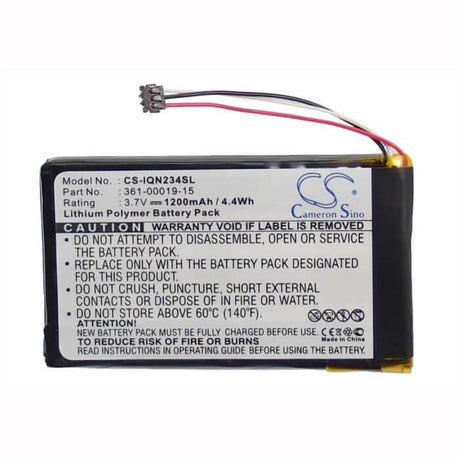 3.7V, Li-Polymer, 1200mAh, GPS battery fits Garmin, 361-00019-15, Nulink 2340, Nulink 2390, 4.44Wh GPS, Navigator Cameron Sino Technology Limited