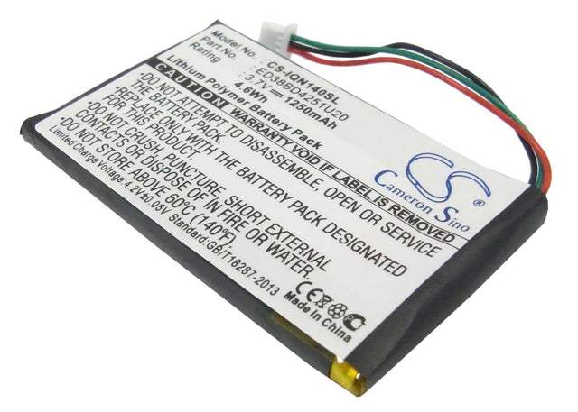 3.7V, Li-Polymer, 1250mAh, GPS battery fits Garmin, Ed38bd4251u20, Nuvi 1400, Nuvi 1450, 4.63Wh GPS, Navigator Cameron Sino Technology Limited