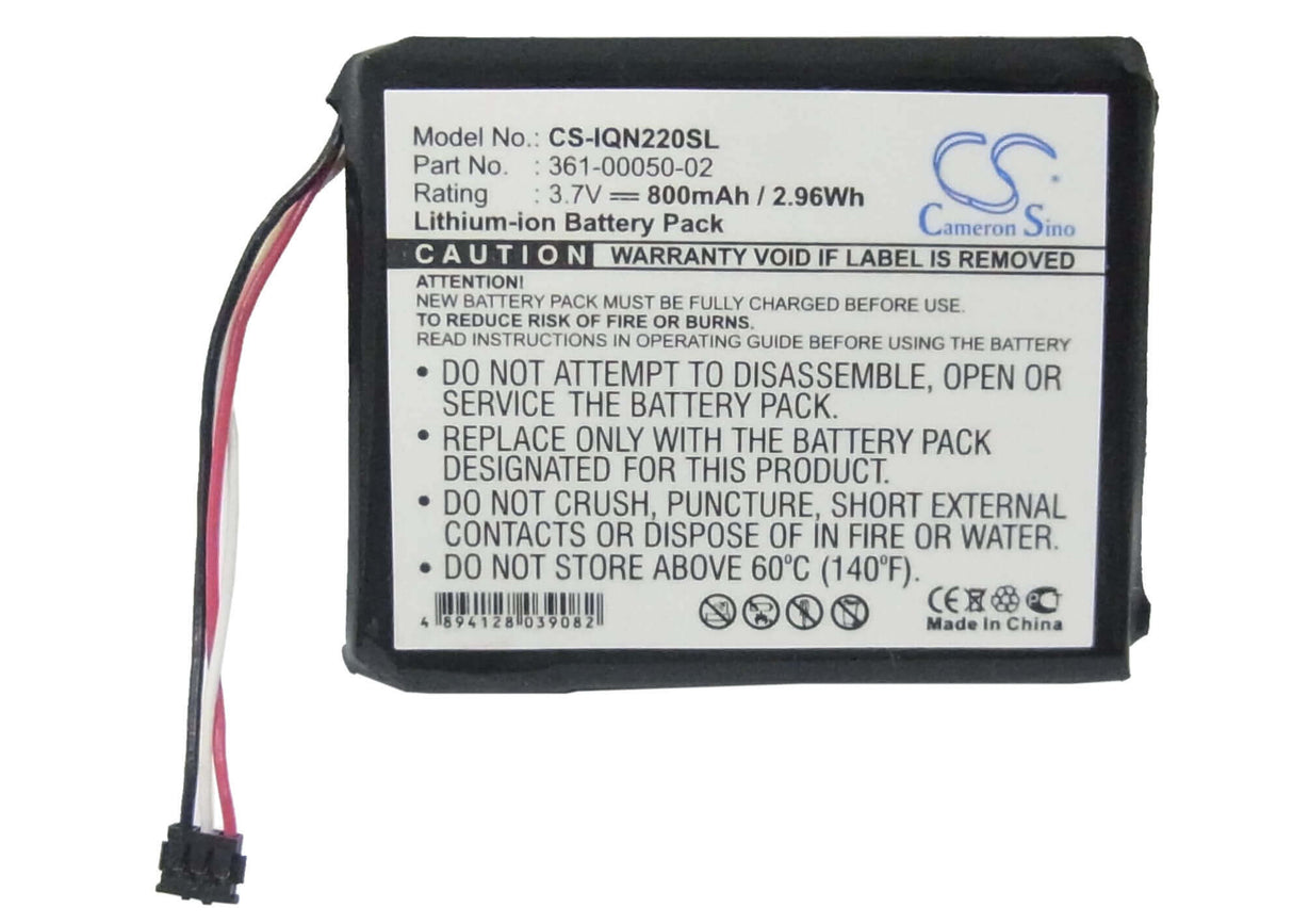 3.7V, Li-ion, 800mAh, GPS battery fits Garmin, 361-00050-01, Nuvi 2200, Nuvi 2200lt, 2.96Wh GPS, Navigator Cameron Sino Technology Limited
