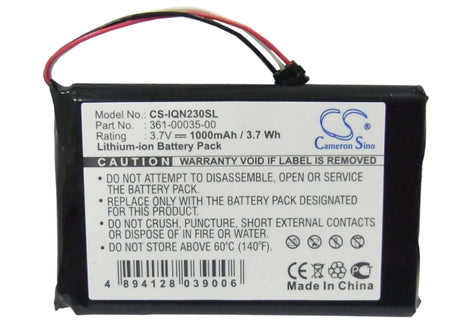3.7V, Li-ion, 1000mAh, GPS battery fits Garmin, 361-00035-00, Edge Touring Plus, Edge Touring+, 3.7Wh GPS, Navigator Cameron Sino Technology Limited