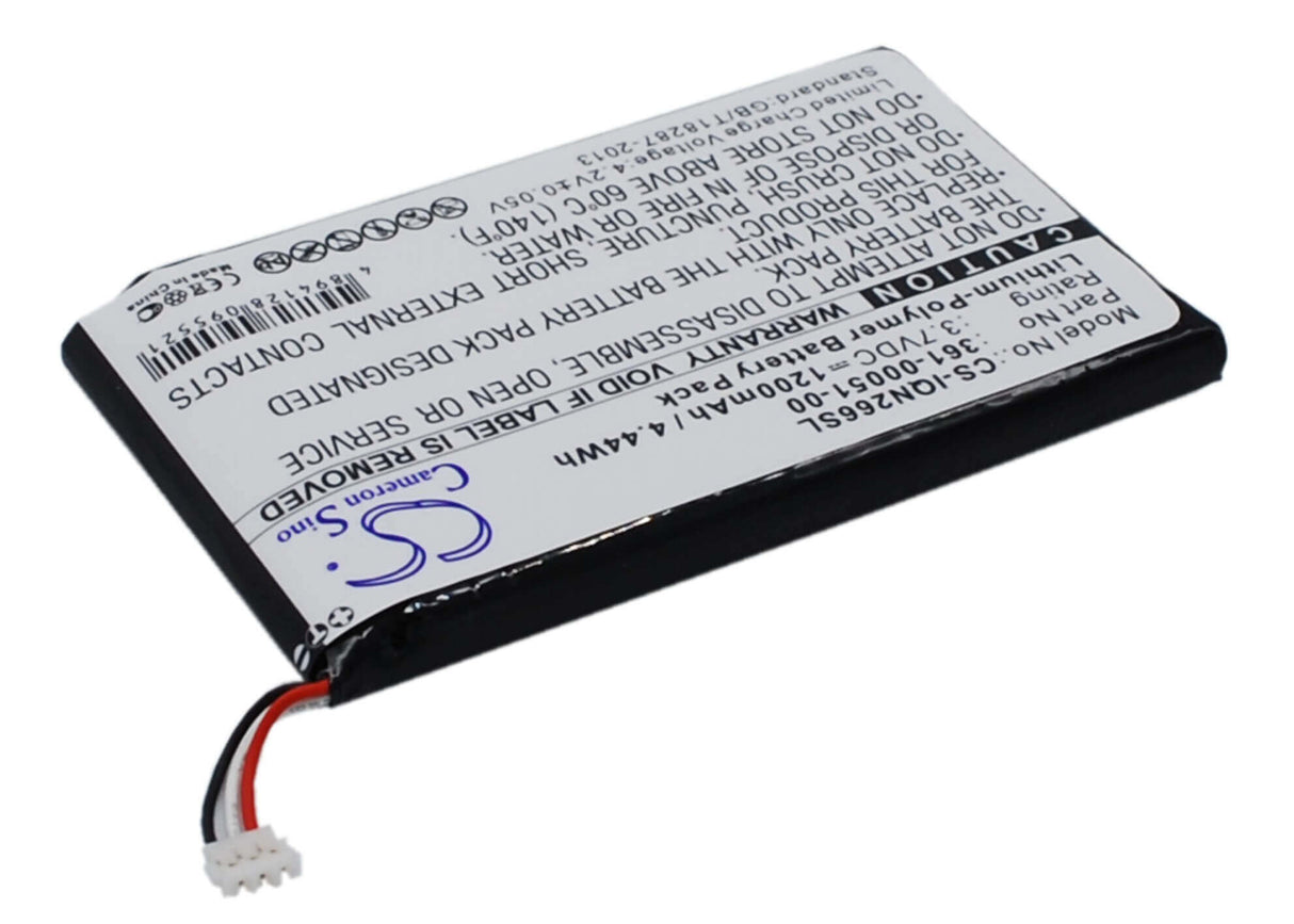 3.7V, Li-Polymer, 1200mAh, GPS battery fits Garmin, 361-00051-00, Nuvi 2460lmt, Nuvi 2595lm, 4.44Wh GPS, Navigator Cameron Sino Technology Limited