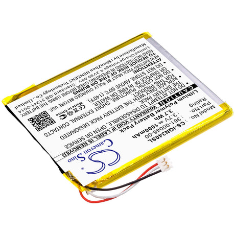3.7V, Li-Polymer, 1000mAh, GPS battery fits Garmin, 361-00046-00, Dash Cam 20, Nuvi 3400, 3.7Wh GPS, Navigator Cameron Sino Technology Limited