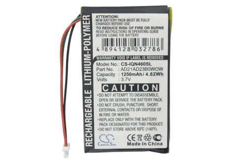 3.7V, Li-Polymer, 1250mAh, GPS battery fits Garmin, Ad21ad23b0wow, Nuvi 465, Nuvi 465ltm, 4.63Wh GPS, Navigator Cameron Sino Technology Limited