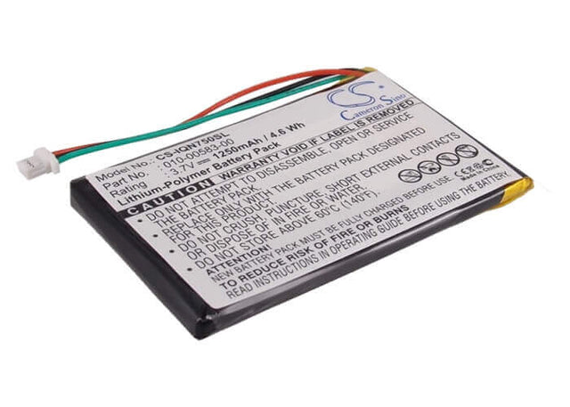 3.7V, Li-Polymer, 1250mAh, GPS battery fits Garmin, 010-00583-00, Nuvi 750, Nuvi 755, 4.63Wh GPS, Navigator Cameron Sino Technology Limited