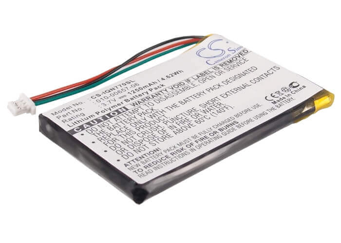 3.7V, Li-Polymer, 1250mAh, batterie GPS compatible Garmin, 010-00657-06, Nuvi 770, Nuvi 770t, 4.63Wh GPS, Navigator Cameron Sino Technology Limited
