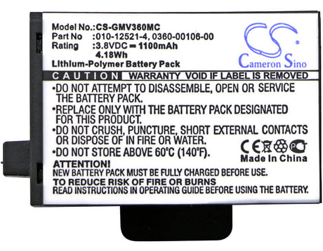 3.8V, Li-Polymer, 1100mAh, Camera battery fits Garmin, 010-12521-40, Virb 360, 4.18Wh Camera Cameron Sino Technology Limited (Camera)